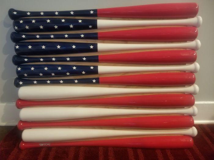 Baseball Bat American Flag